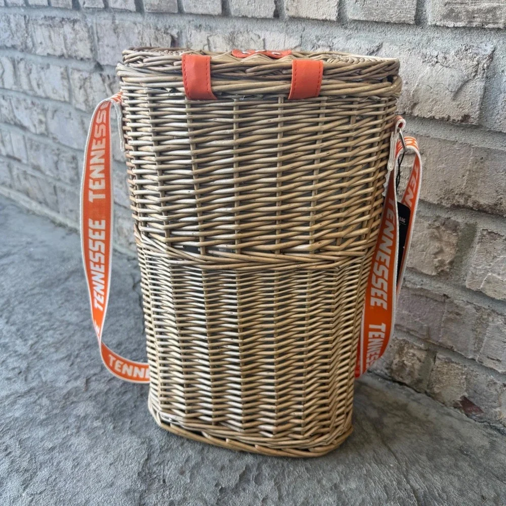 University‎ of Tennessee Wicker Double Wine Cooler Bag Insulated  NCAA NWT
